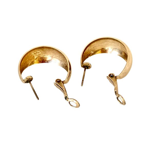 Silver-tone Hoop Earrings Leverback for Pierced Ears - Picture 7 of 13